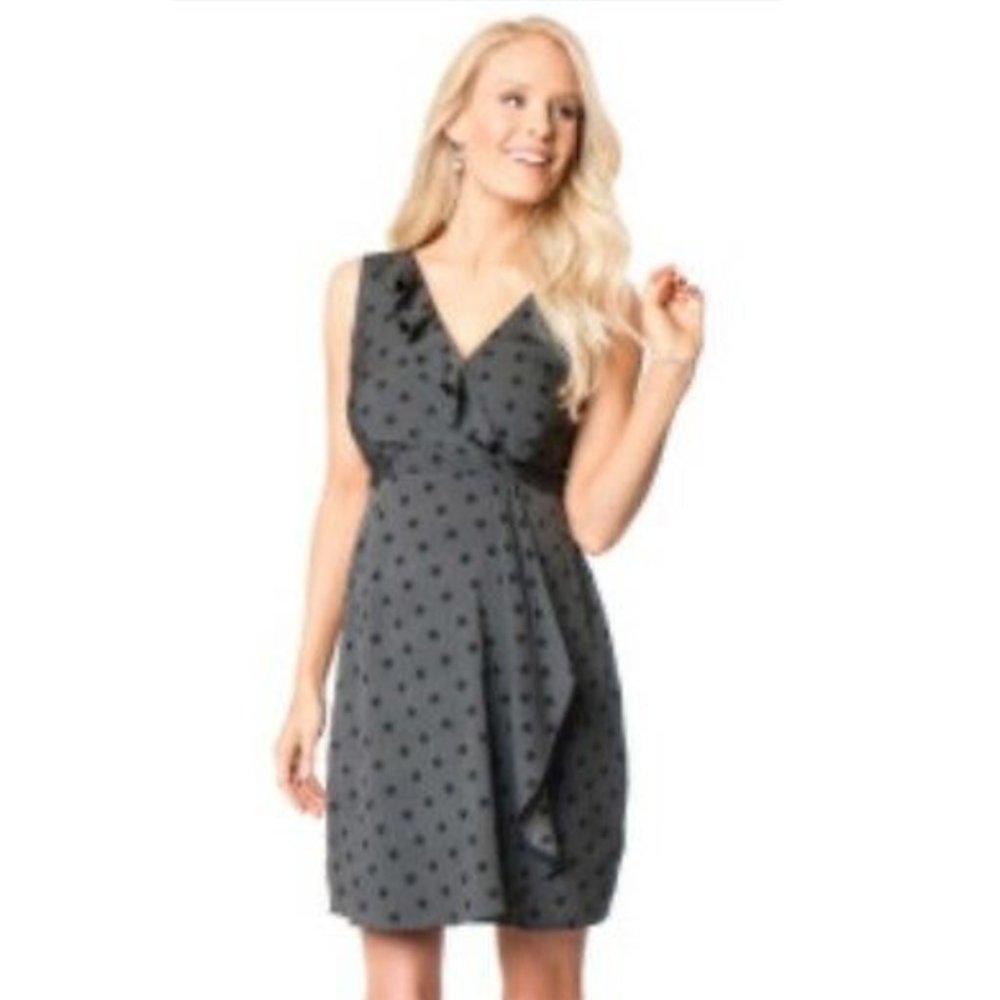 Polka Dot Ruffle Sleeveless Ruffle Dress XL